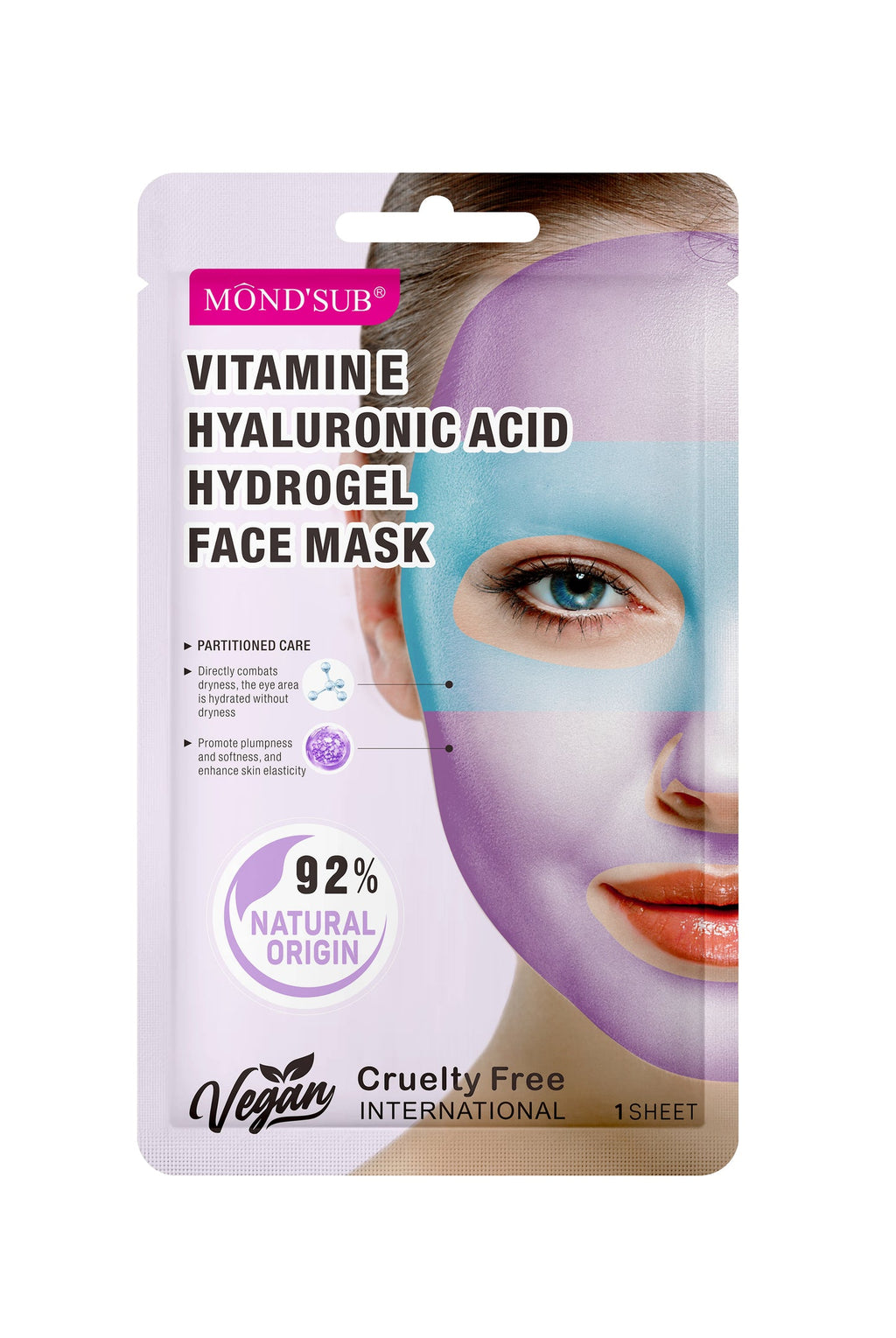 ✨ Masque Visage – Vitamine E & Acide Hyaluronique (Hydrogel)