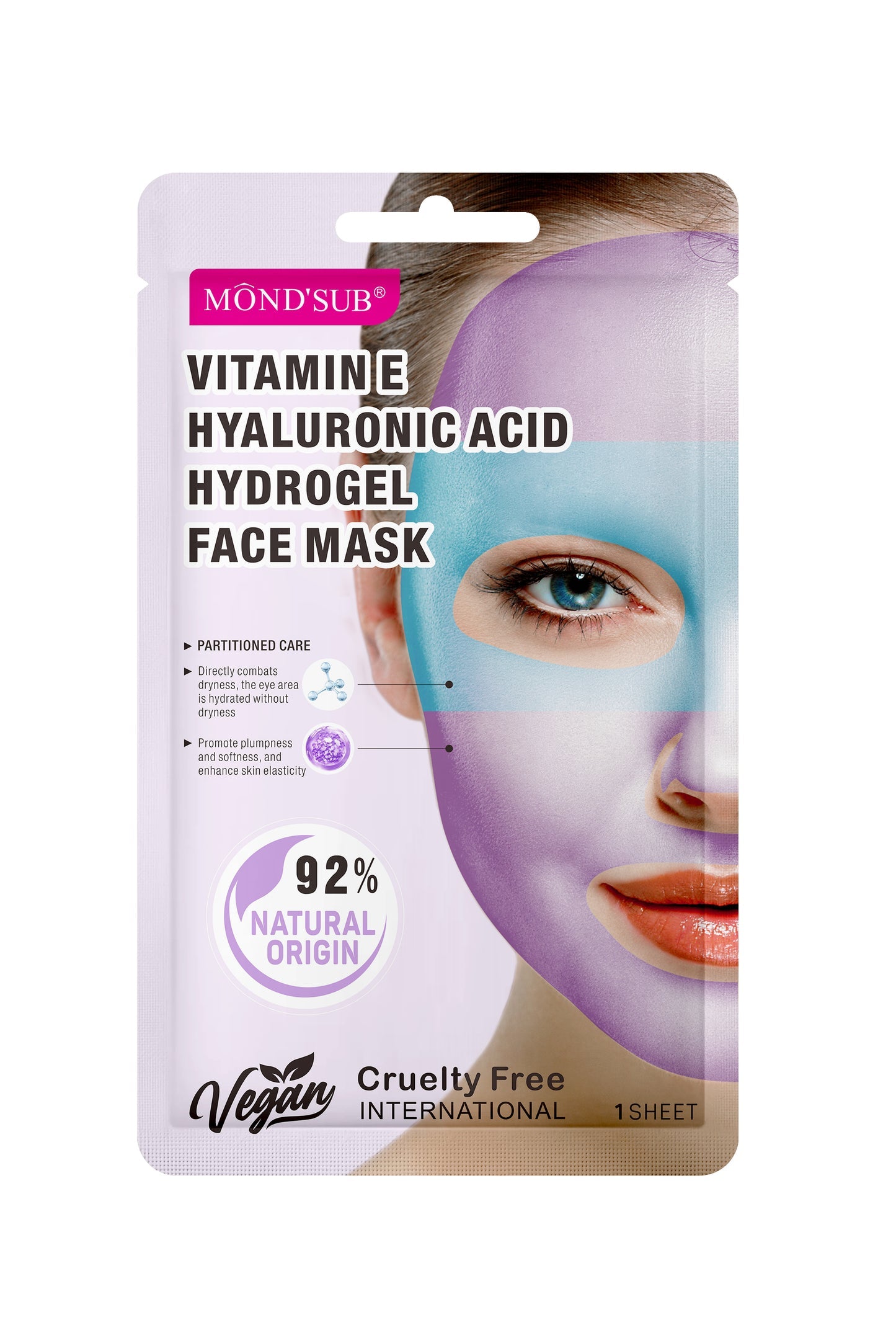 ✨ Masque Visage – Vitamine E & Acide Hyaluronique (Hydrogel)